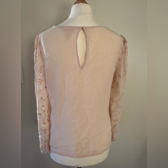 Rebecca Taylor teardrop eyelet 100% silk blouse size 2 - Picture 8 of 15